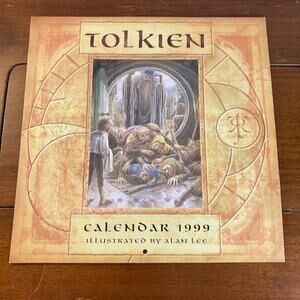 Vintage 90s Tolkien Wall Calendar Alan Lee ISBN #0061055913 (1999) EUC